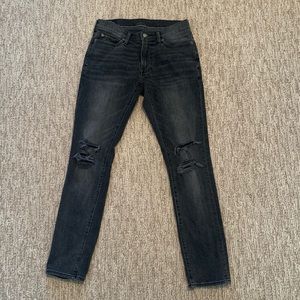 Abercrombie black ripped jeans